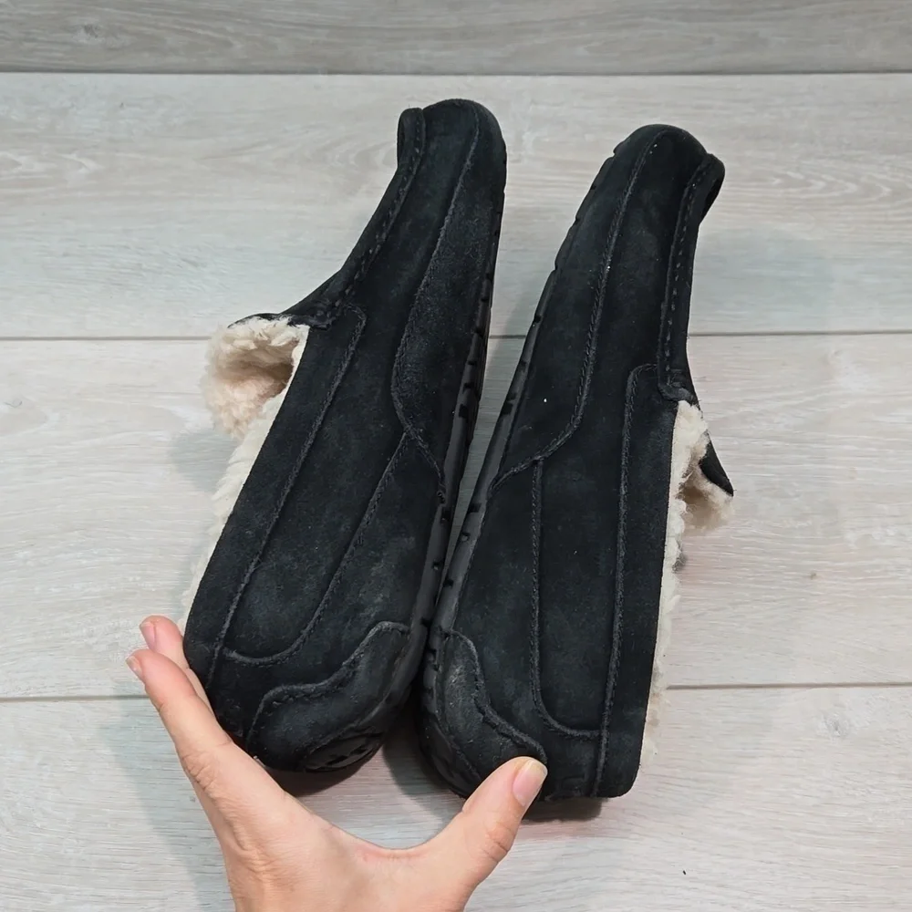 Ugg Australia Women Suede Sheepskin Loafer Slip on shoes sz 10